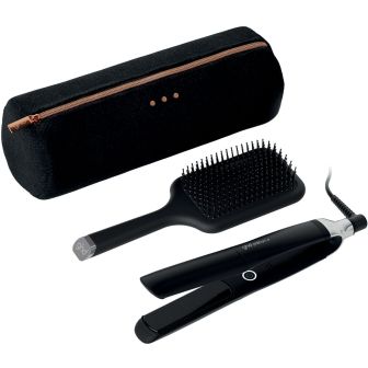 ghd Platinum+ Smart Styler Gift Set met stijltang, paddle brush en zwarte opbergtas
