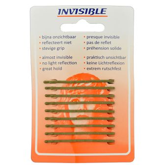 Invisible - Haarschuifjes Kort 50 mm Blond - 9 Stuks