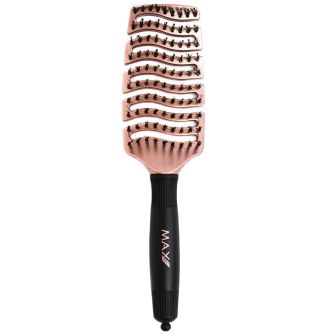 Max Pro Detangler Brush rosékleurige haarborstel met zwart handvat, pakshot
