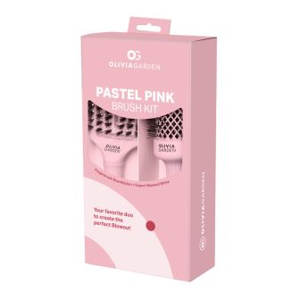 Olivia Garden - Pastel Pink Brush & Fingerbrush - Blowout kit
