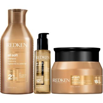 Redken All Soft Shampoo + Masker + Haarolie Voordeelset
