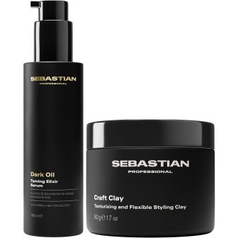 Sebastian Taming Elixir & Craft Clay voor soepel haar met textuur en een zachte finish