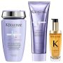 Kérastase - Blond Absolu Shampoo + Conditioner + Elixir Ultime L'Huile Originale Haarolie - Voordeelset Blond Haar