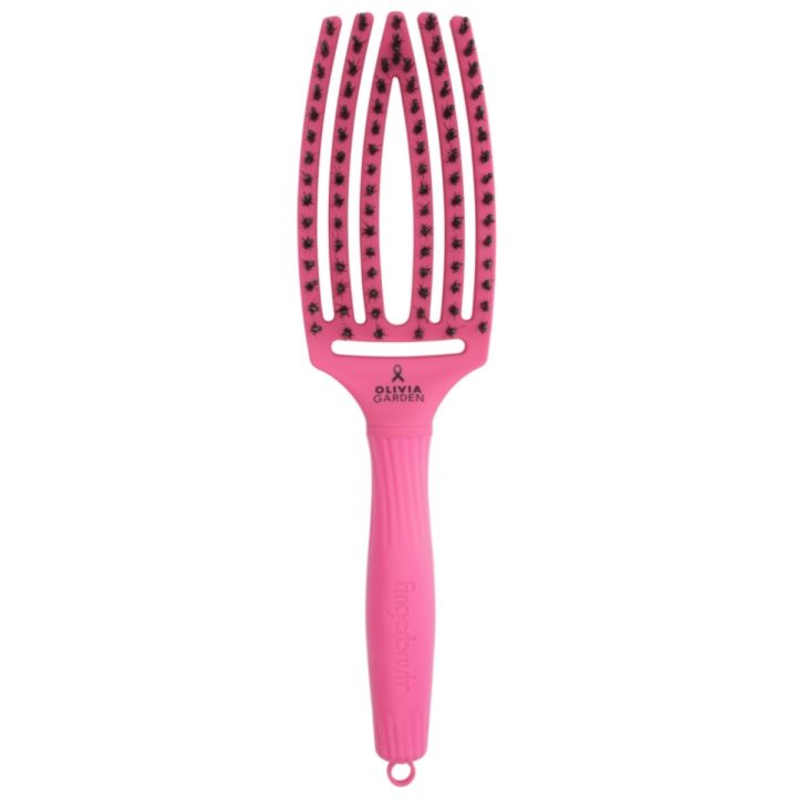 Olivia Garden FingerBrush Boar & Nylon Pink Ink