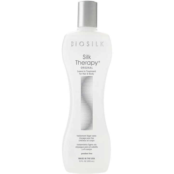 BioSilk Silk Therapy Original Leave-In Treatment 355 ml witte fles met zilveren dop