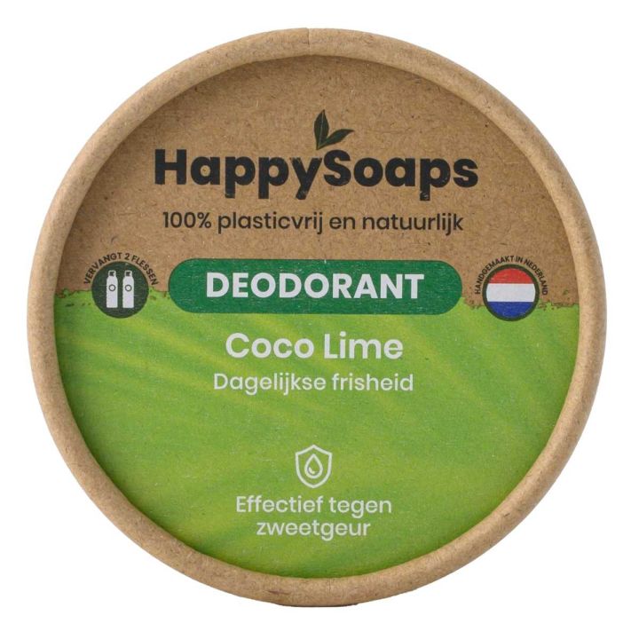 HappySoaps Natuurlijke Deodorant Kokos & Limoen 50 gr