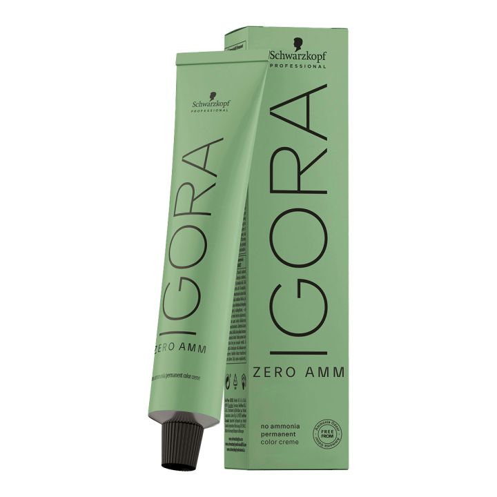 Schwarzkopf Igora Zero Ammonia 60 ml tube met verpakkingsdoos in groene kleurstelling