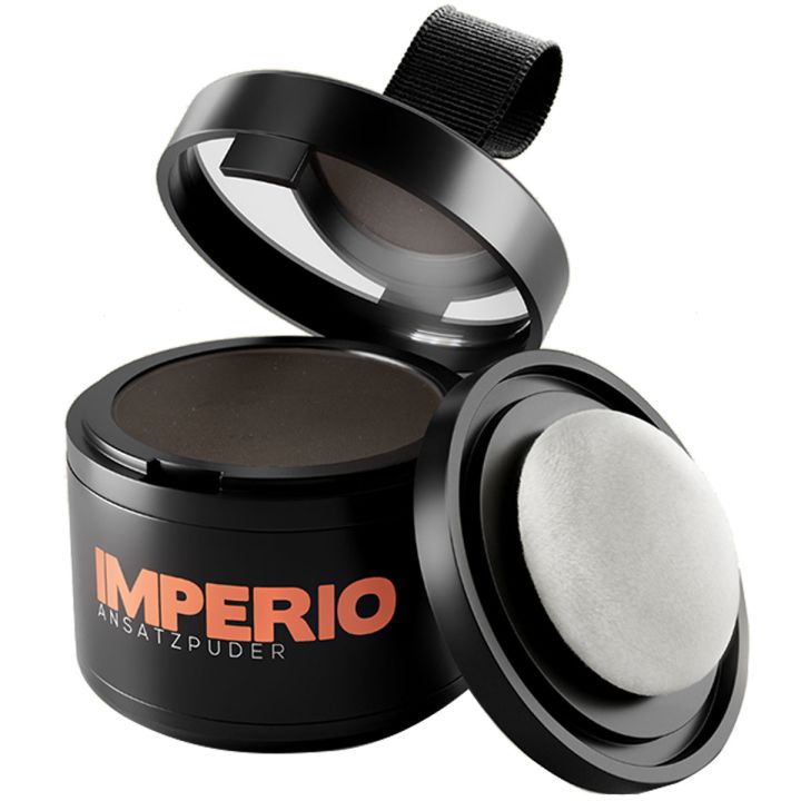 Imperio Uitgroeipoeder open potje met spiegel en fluwelen applicator