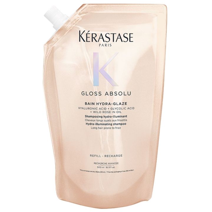 Kérastase Gloss Absolu Bain Hydra Glaze Refill Shampoo voor Lang en Pluizig Haar 500 ml