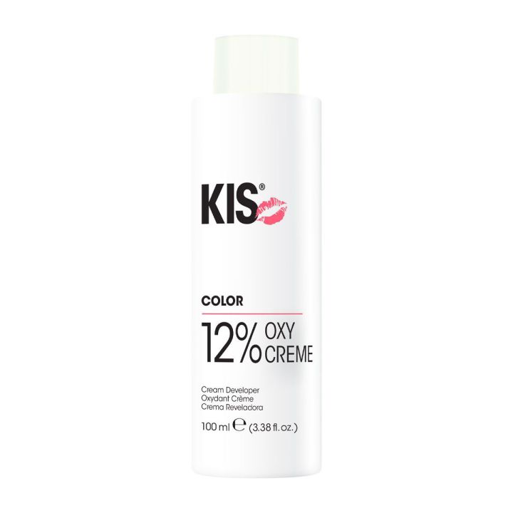 KIS Oxy Creme 12% pakshot van witte fles met lichtgroene dop op witte achtergrond