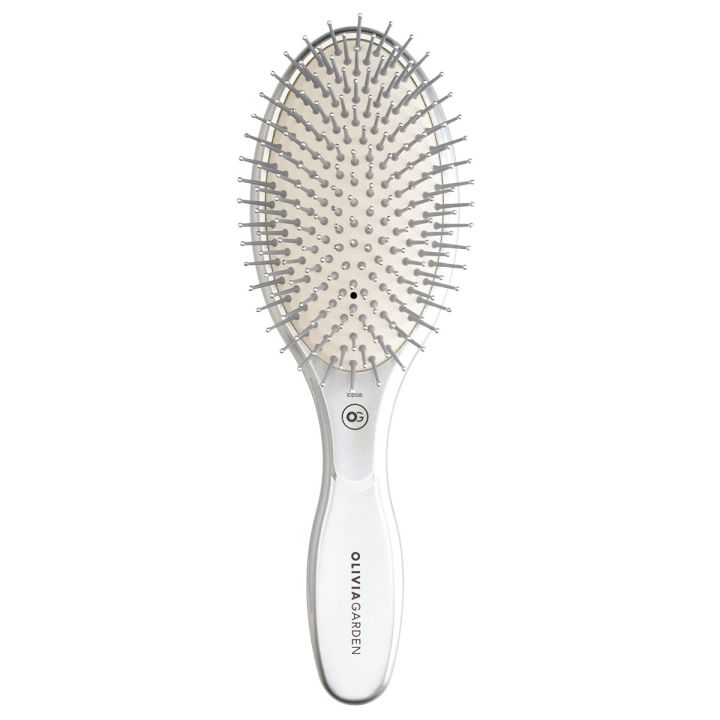 Olivia Garden - Care Oval - Nylon Haarborstel - Silver