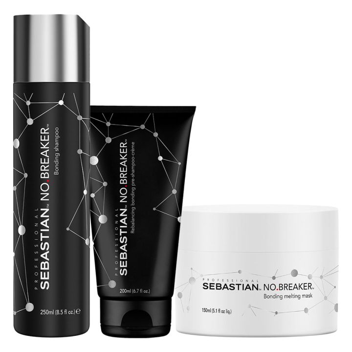 Sebastian Professional NO.BREAKER pre-shampoo, shampoo & haarmasker Voordeelset