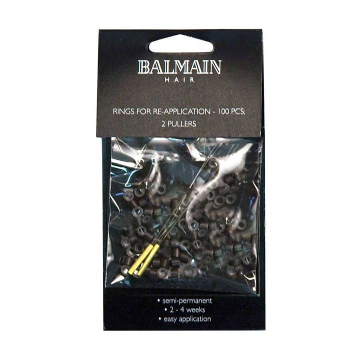 Balmain - DoubleHair - Length & Volume Vastzetringen - 100 Stuks - Bruin