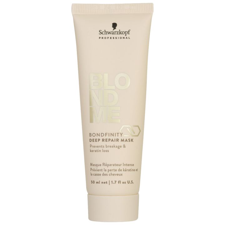 Schwarzkopf Blond Me Bondfinity Deep Mask 50 ml verpakking op witte achtergrond