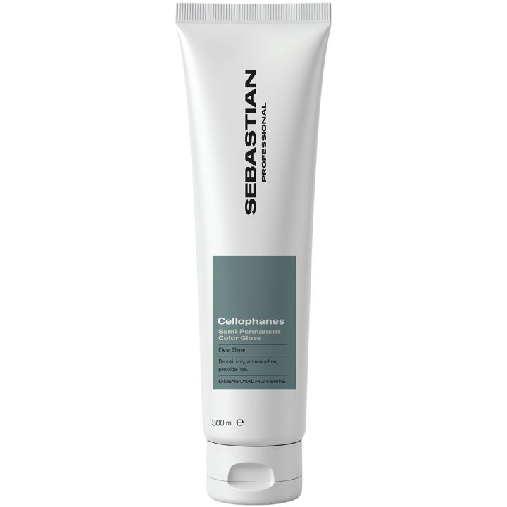 Sebastian Professional Cellophanes Clear witte tube met blauwgroen etiket, pakshot