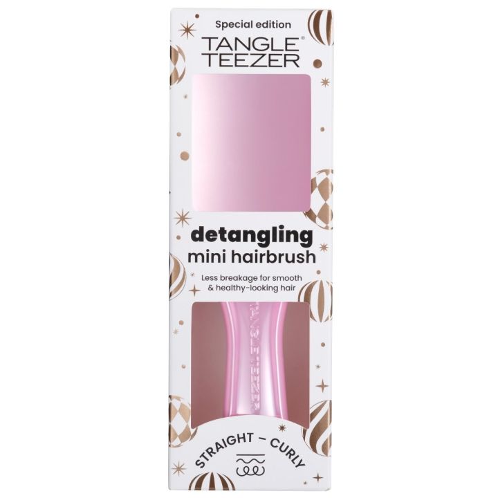 Tangle Teezer Mini Chrome Satin Pink