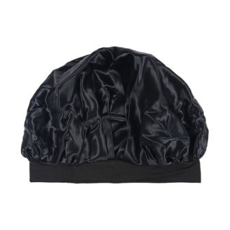Beauty Pillow Luxury Silk Bonnet Black
