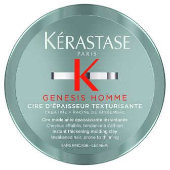 Kérastase - Genesis Homme Cire d'Épaisseur Texturisante Vormgevende Klei voor Verzwakt Haar - 75 ml
