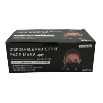 Nail Perfect - Mondkapjes Zwart- 50 Stuks