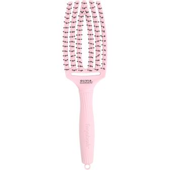 Olivia Garden FingerBrush Double Bristle Pastel Pink New