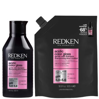Redken acidic color gloss shampoo refill set