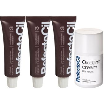 RefectoCil Bruin 3 stuks met Oxidant Voordeelset