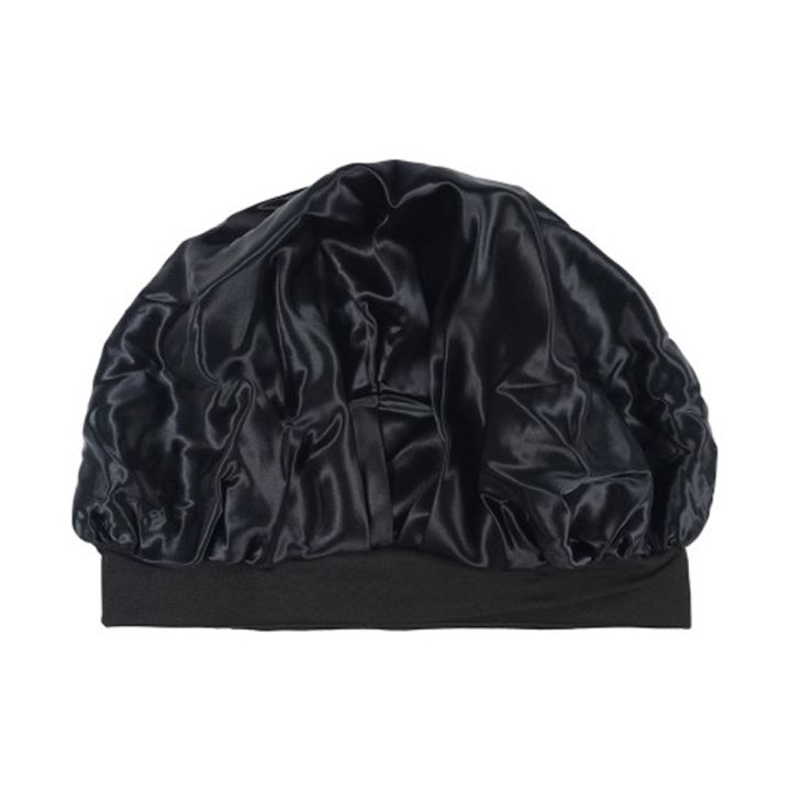 Beauty Pillow Luxury Silk Bonnet Black