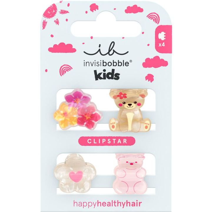Invisibobble Clipstar Kids Bearly Bloomed Haarklemmen