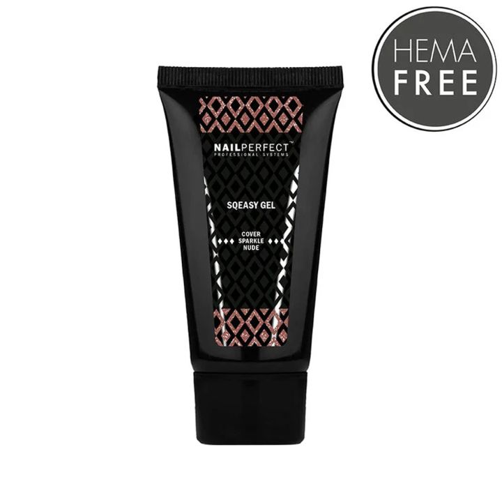 Nail Perfect - Sqeasy Gel Sparkle Nude - 60 gr