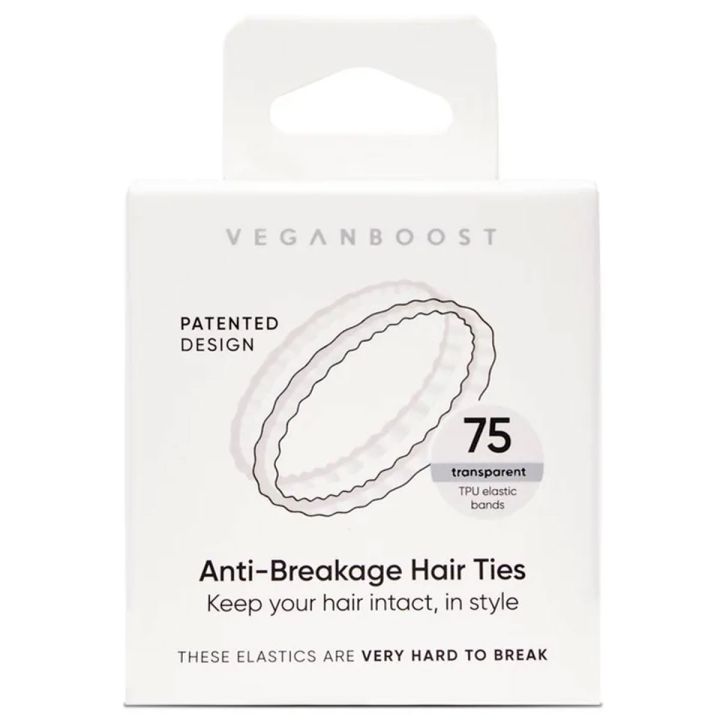 Veganboost Anti-Breakage Hair Ties White