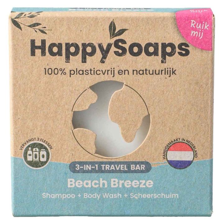 HappySoaps Beach Breeze 3 in 1 Travel Bar 30 gr