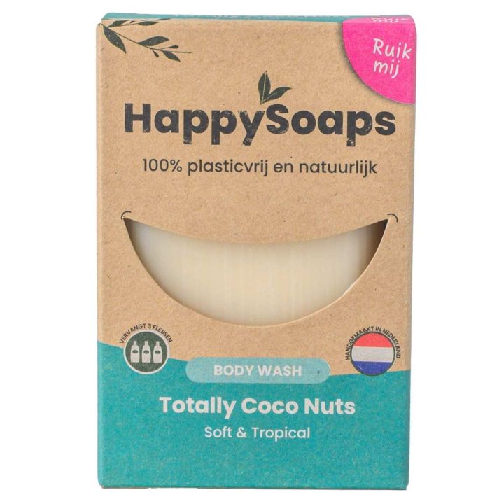 HappySoaps Body Wash Bar Totally Coco Nuts 100 gr