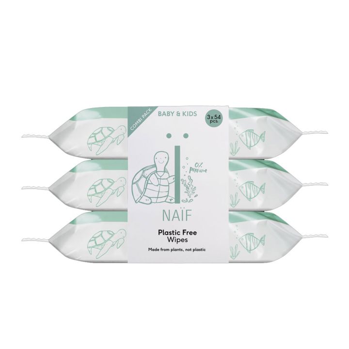 Naïf plastic free wipes