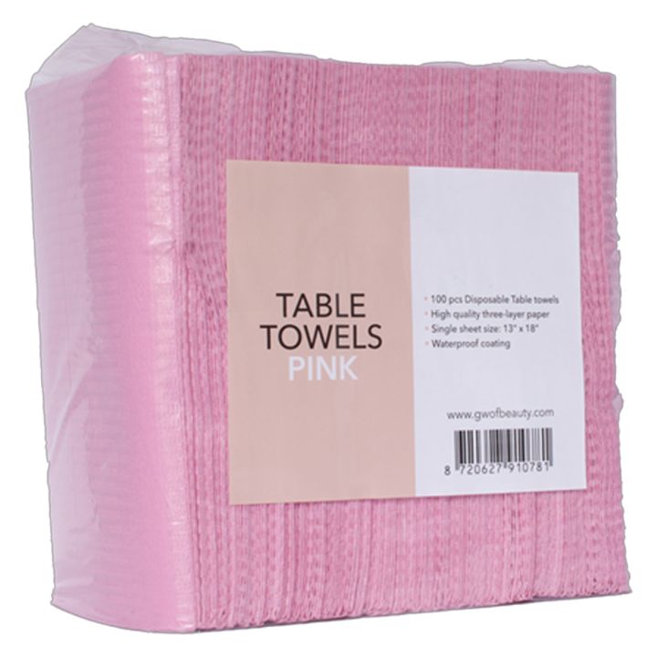 Nail Perfect - Table Towels Pink - 100 Stuks