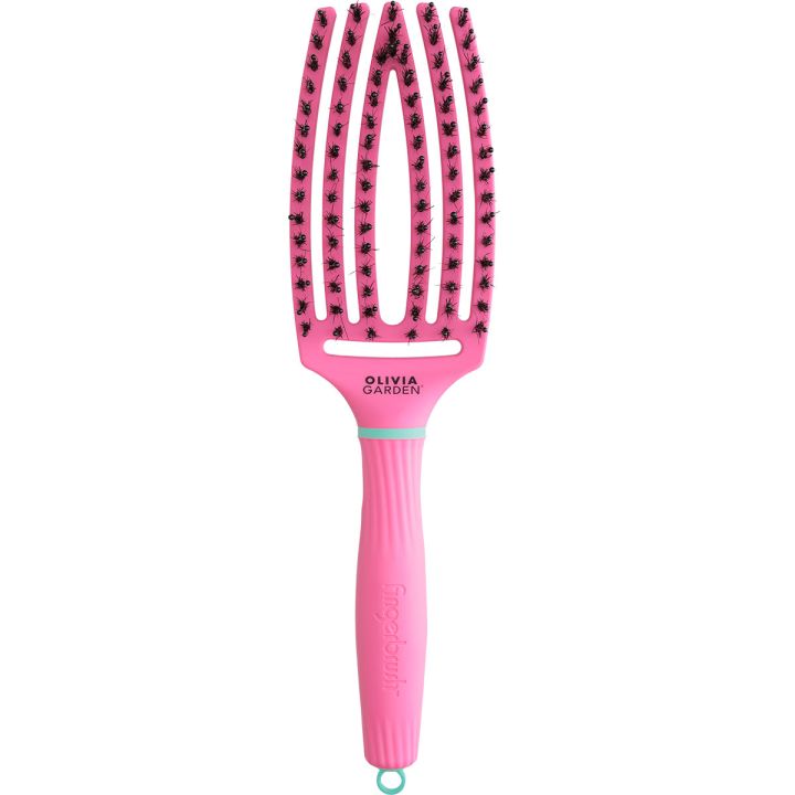 Olivia Garden FingerBrush Boar&Nylon Lollipop Pink