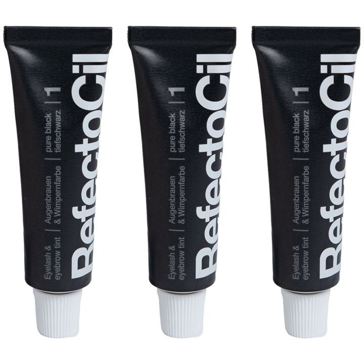 RefectoCil Zwart 3 stuks Voordeelset