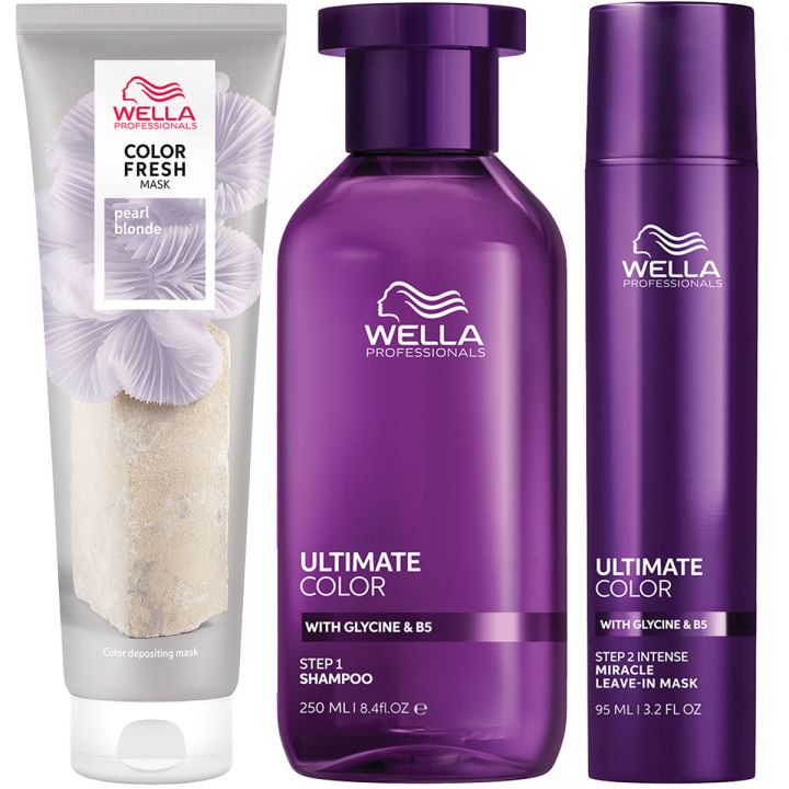 Wella Professionals Color Fresh Mask Pearl Blonde & Ultimate Color Voordeelset