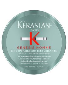 Kérastase - Genesis Homme - Cire d'Épaisseur Texturisante - Vormgevende klei voor verzwakt haar -75ml