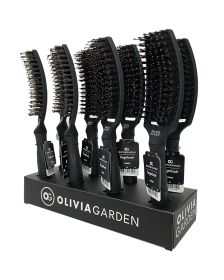 Olivia Garden - Full Black Display + 8 FingerBrush Combo Medium 