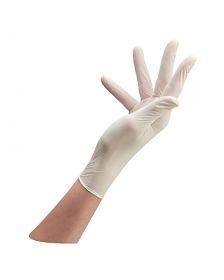 Sibel - Latex Wegwerphandschoenen - Wit - Gepoederd - Maat M - 100 Stuks