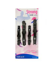 Sibel - Verdeelclips - 4 Stuks - Zwart / Zwart