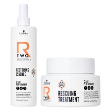 Schwarzkopf - R-TWO - Restoring Essence & Rescuing Treatment 200 ml - Voordeelset