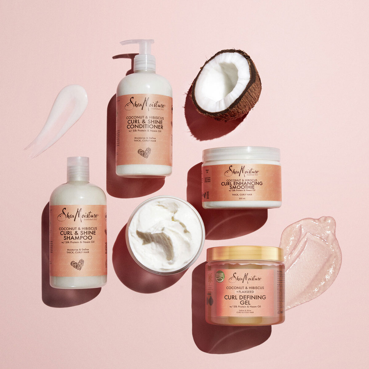Shea Moisture - Coconut & Hibiscus Curl & Shine Shampoo - 384 ml 2