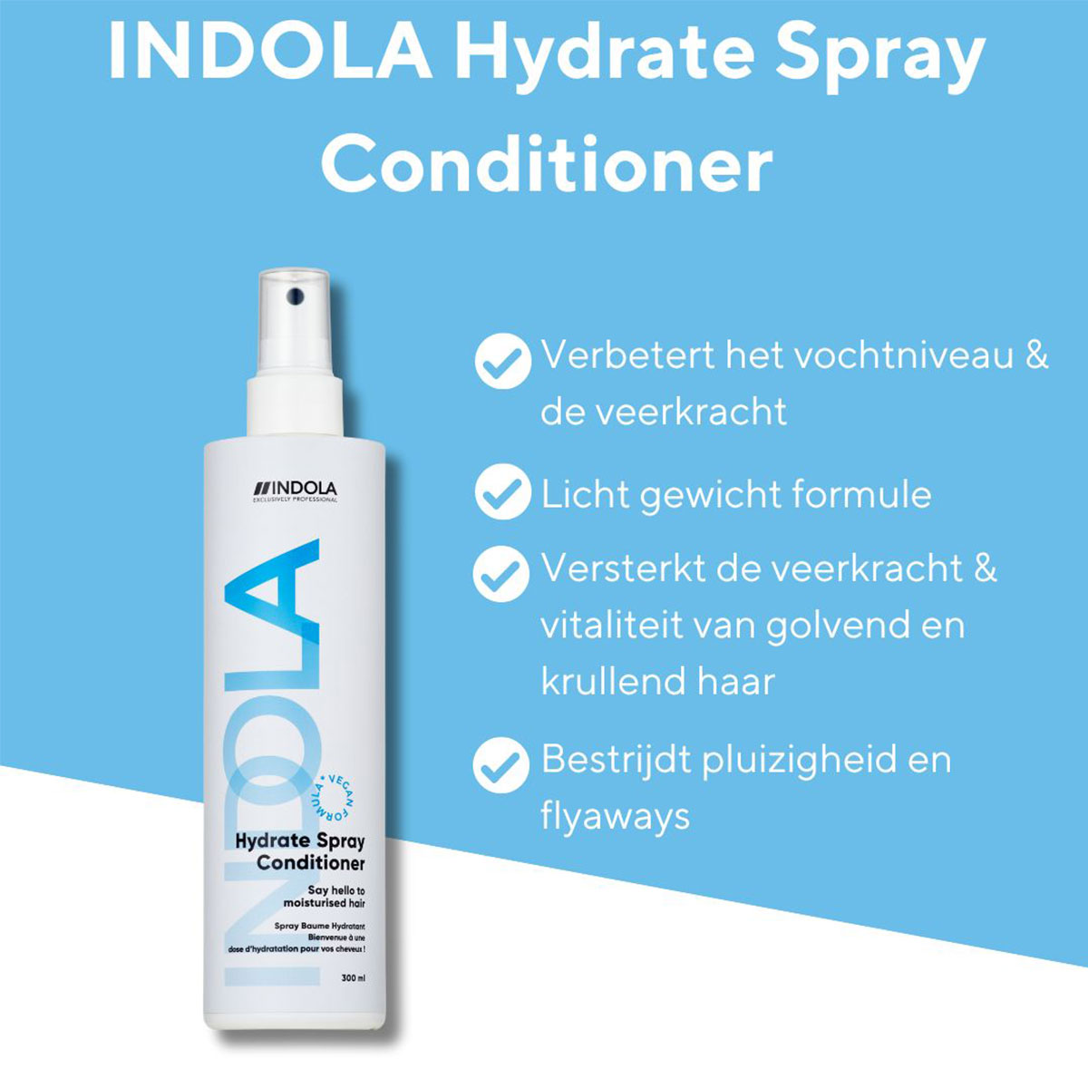 Indola - Hydrate Spray Leave-in Conditioner - 300 ml 4