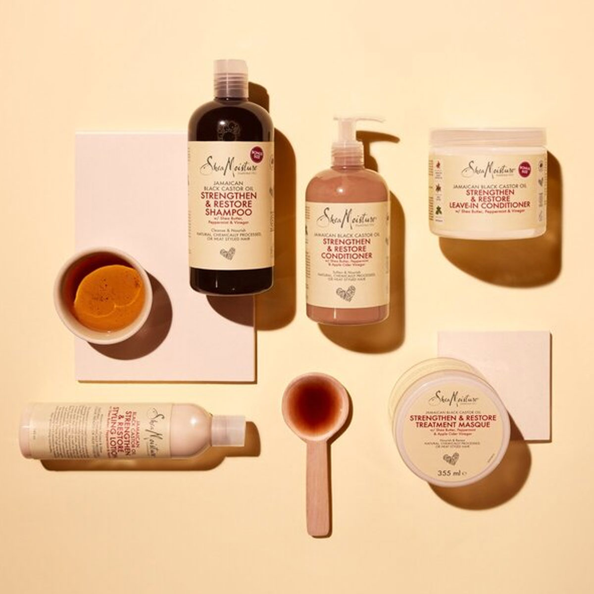 Shea Moisture - Jamaican Black Castor Oil S&R Masker - 355 ml 2