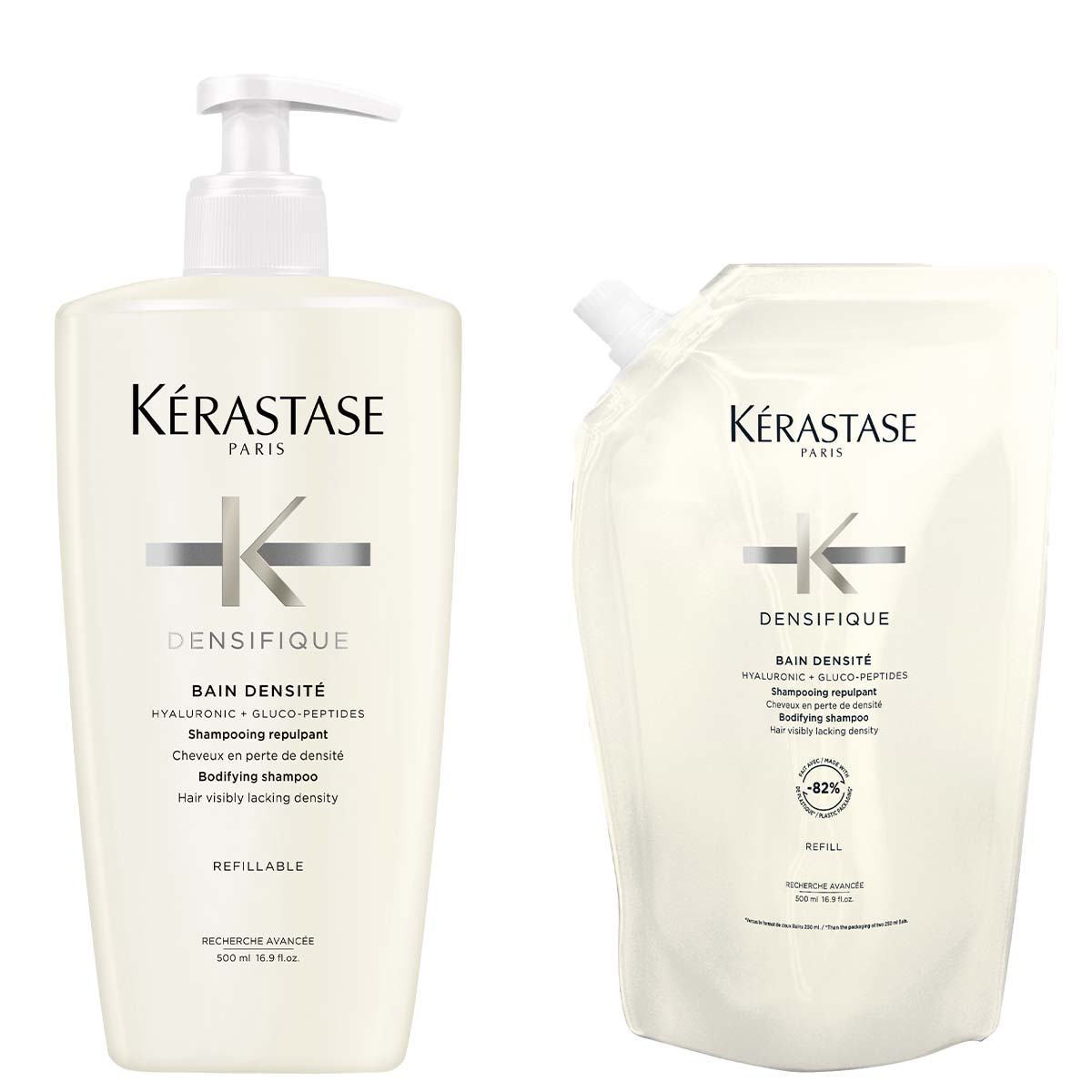 Kérastase - Densifique Bain Densité Shampoo 500 ml + Refill Shampoo 500 ml - Voordeelset voor Voller Haar 1