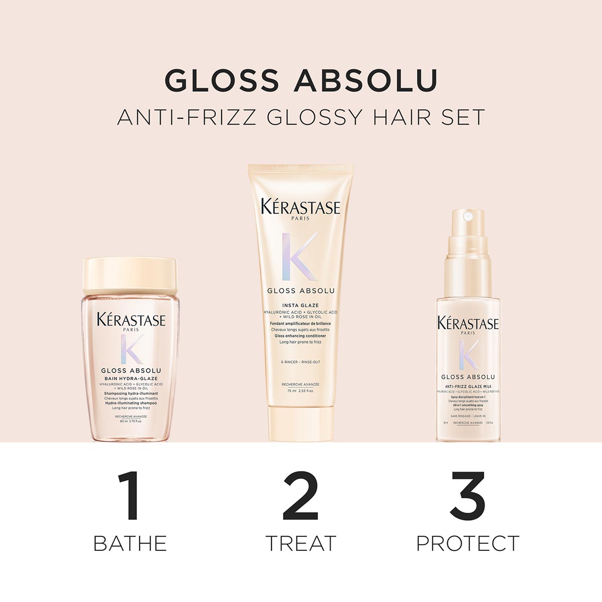 Kérastase - Gloss Absolu Discovery Set Mini Trio voor Anti - Frizz Haar 3