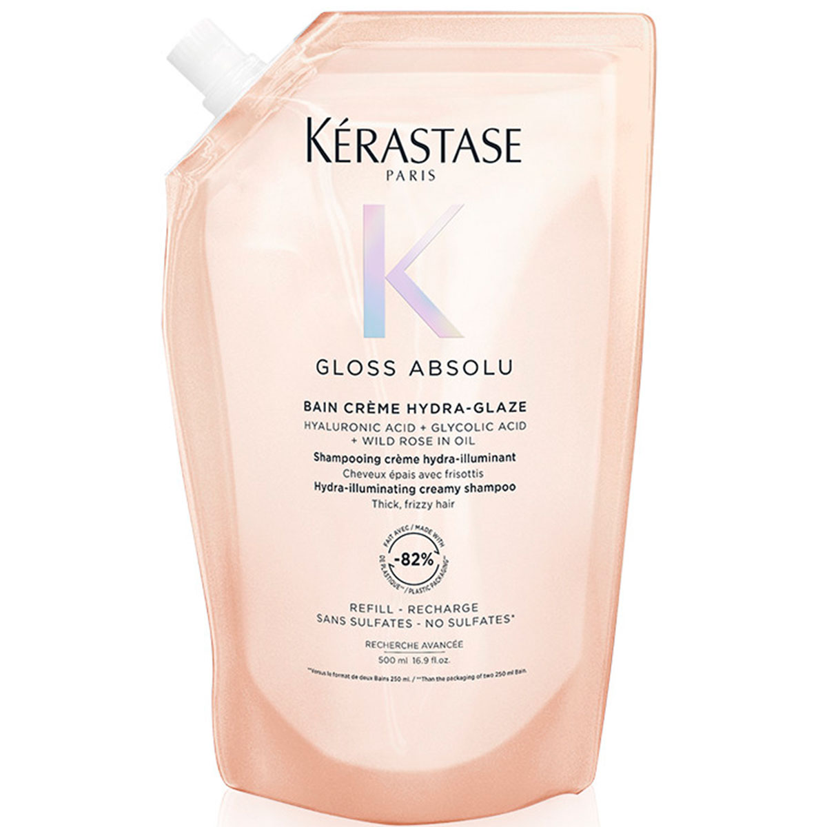 Kérastase - Gloss Absolu Bain Riche Crème Hydra-Glaze Refill Shampoo voor Dik en Pluizig Haar - 500 ml 1