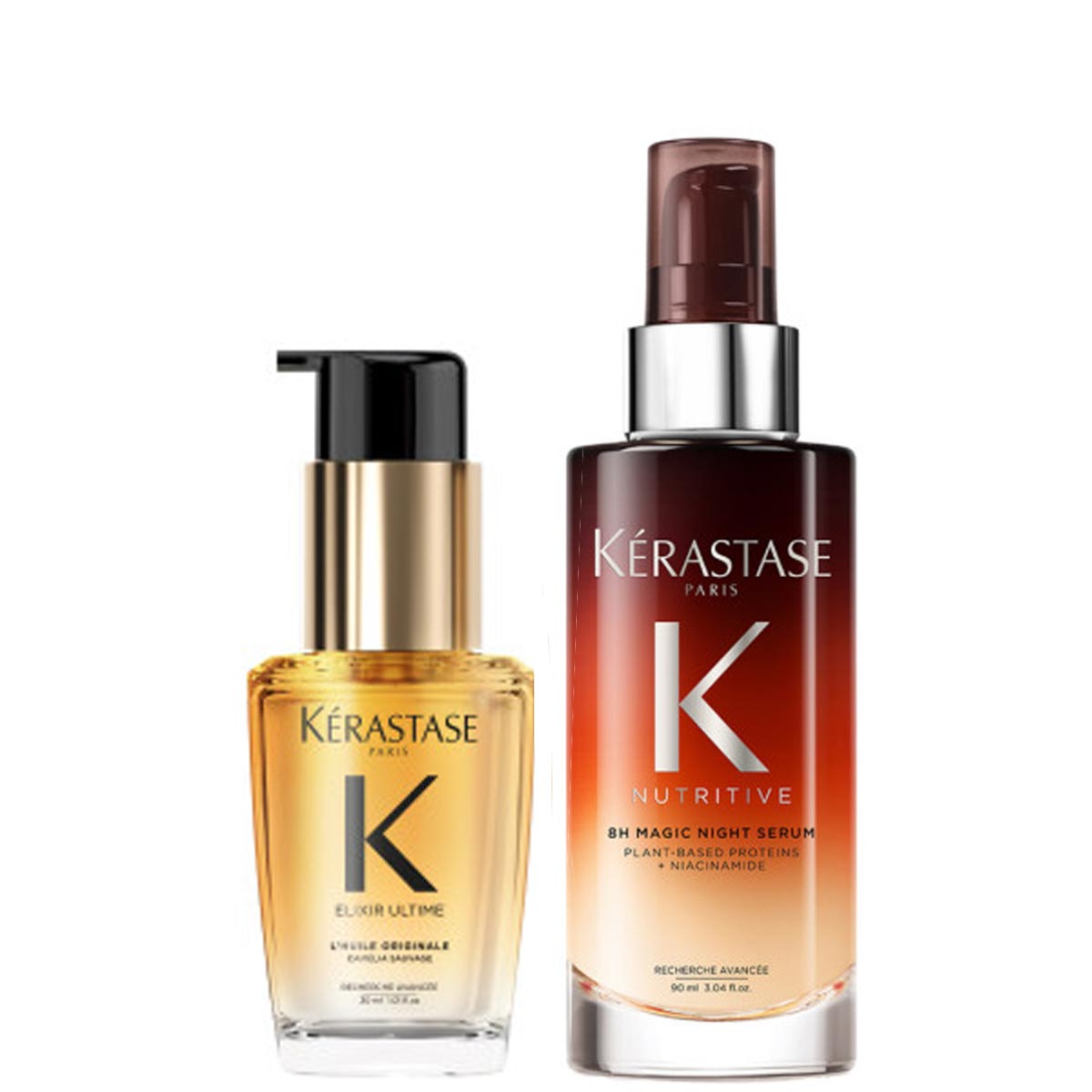 Kérastase - 8H Magic Night Serum & Elixir Ultime Oil 30 ml Iconic Duo Voordeelset - Dag & Nacht Verzorging voor Droog Haar 1