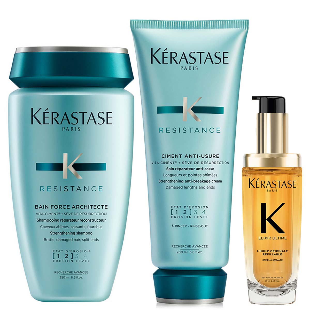 4本セット！Kérastase Resistance トリートメント kerastase-resistance-elixir-